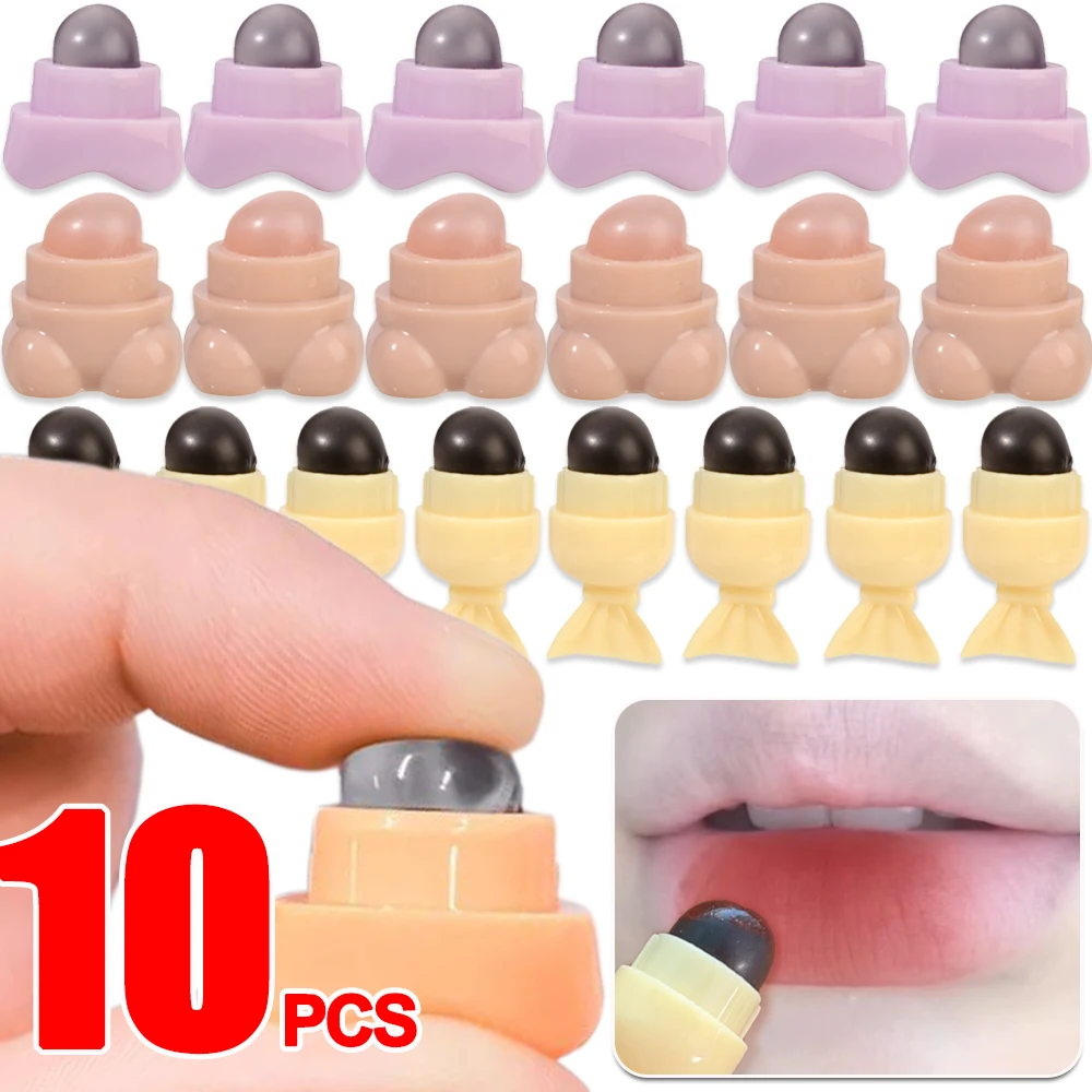 فرشاة شفاه صغيرة لطيفة من السيليكون Q فرش مكياج ناعمة لأحمر الشفاه ورأس مستدير وأشكال لطيفة وفرش خافي عيوب البشرة بزاوية كرتونية أدوات تجميل #1