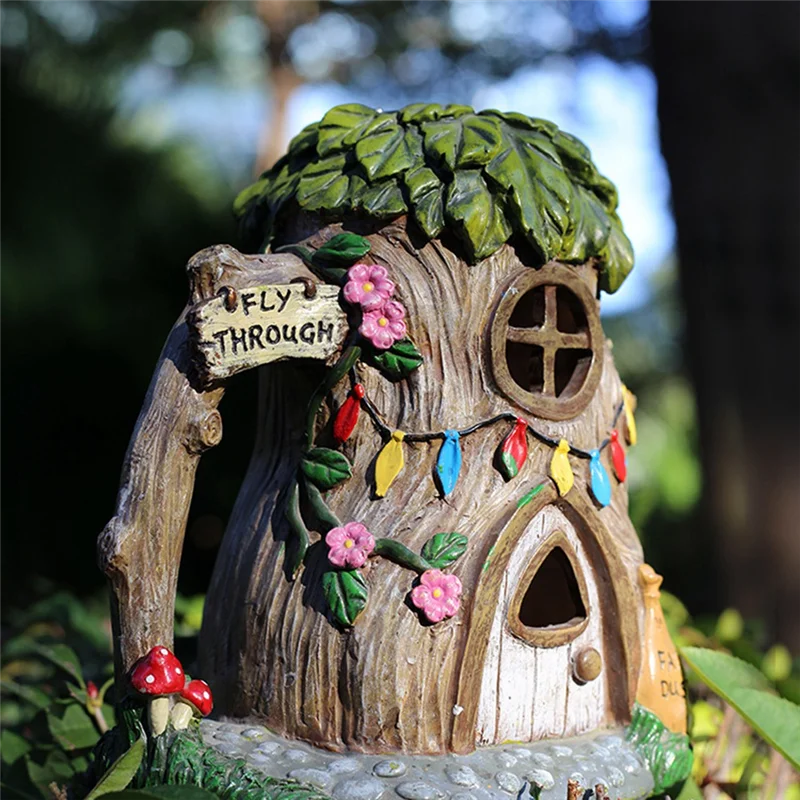 

Premium Solar Garden Statue Lights House Figurine,Outdoor Memorial Garden Ornaments Gift Waterproof Decoration For Outside Patio