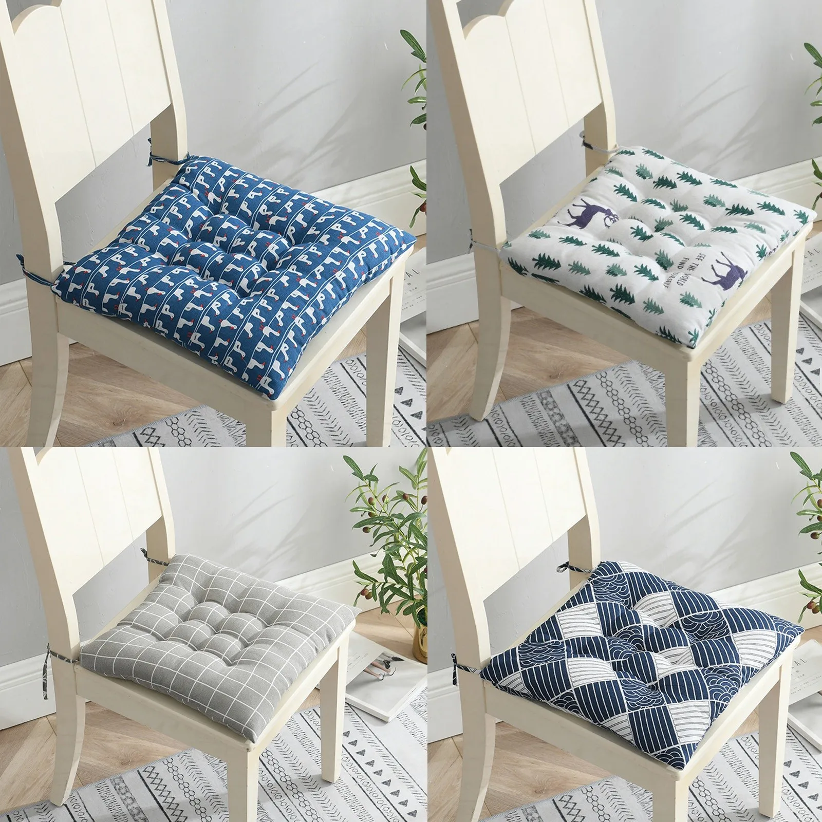 Square Chair Seat Cushion With Anti-Skid Strap Indoor And Outdoor Sofa Cushion Pillow For Home Office Car DecoraçãO Para Sala