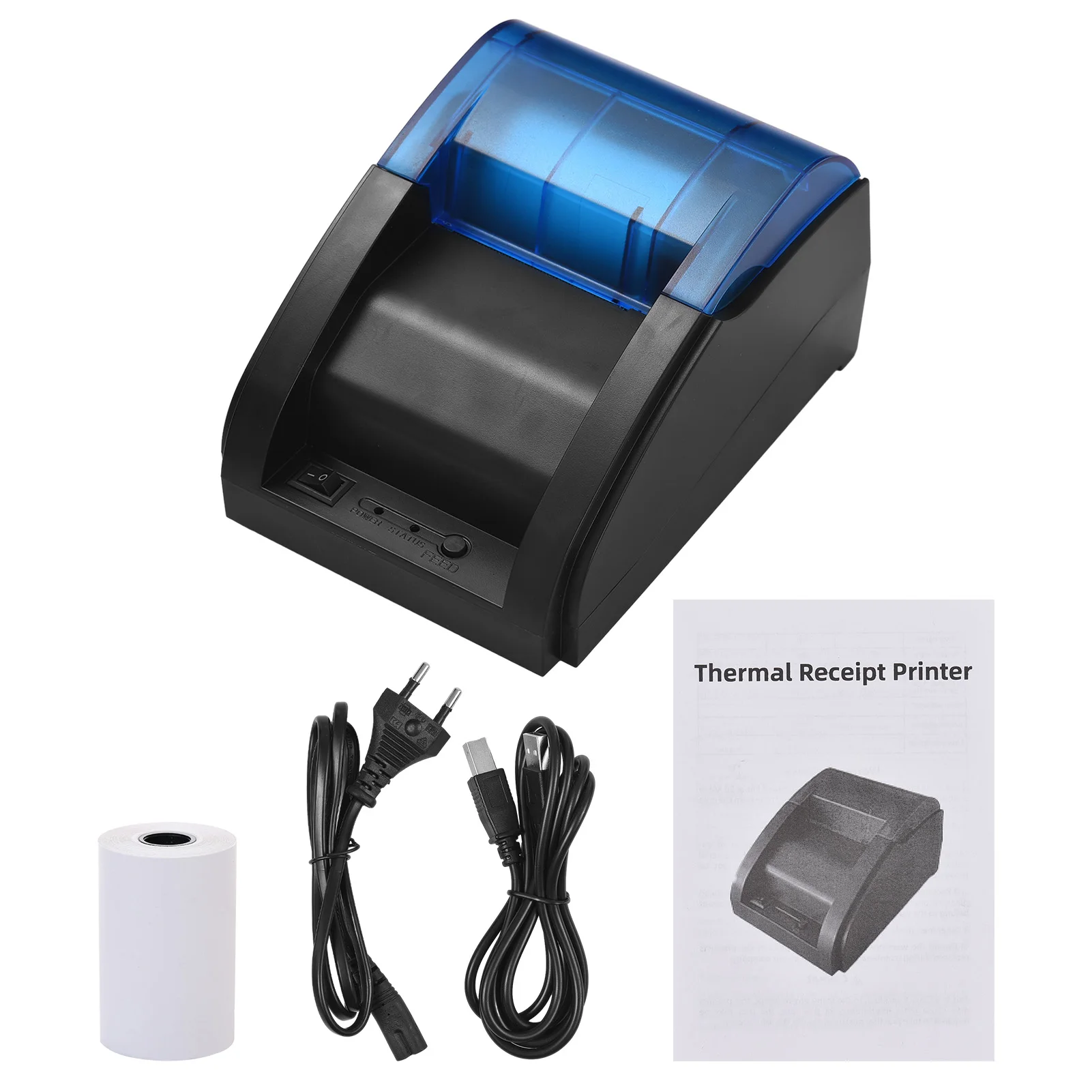 58mm Desktop Receipt Printer POS Printer Direct Thermal Printing Compatible with Android/iOS/Windows Support ESC/POS