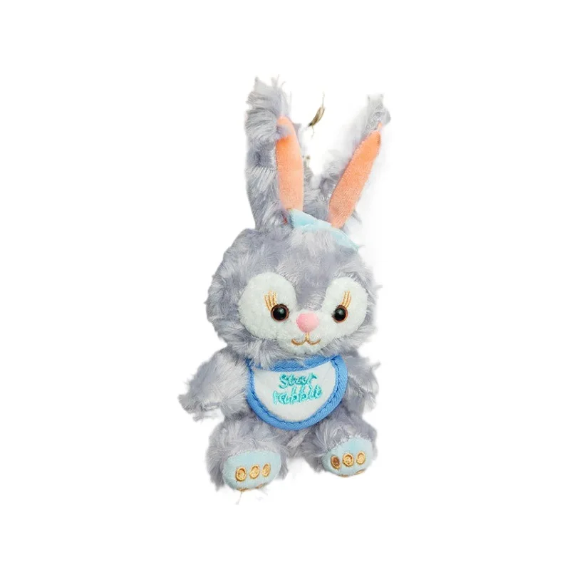 Bonito disney avental stellalou bonecas de pelúcia pequeno coelho dos desenhos animados anime casal saco brinquedos chaveiro mochila pingente menina presente aniversário