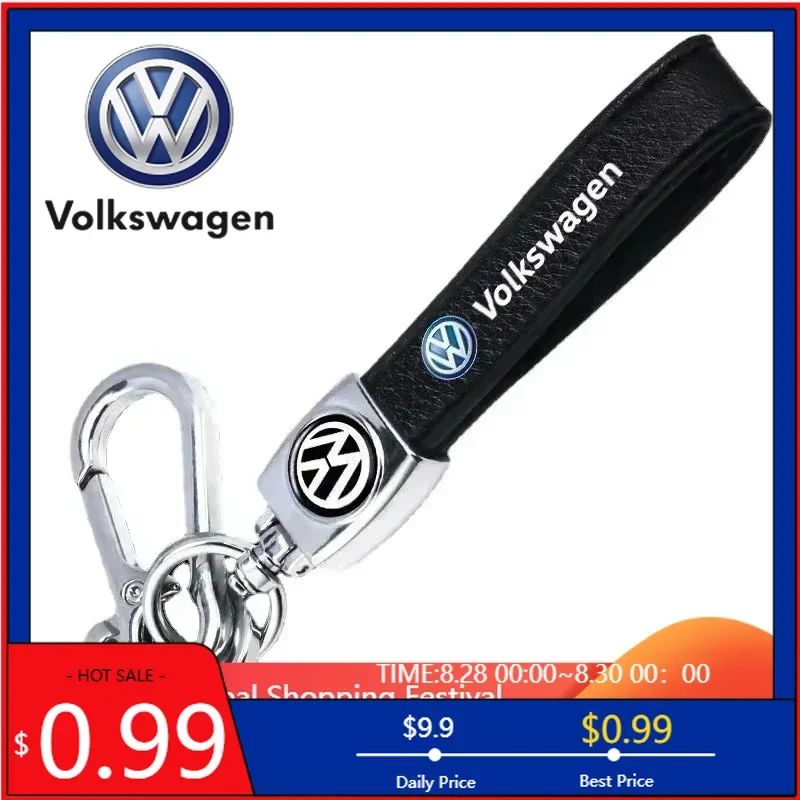 

Новинка 2026 года: Прочный кожаный брелок-держатель для ключей автомобиля с пряжкой для Volkswagen Golf 7, T5, MK5, Caddy, Passat CC, Lavida, Sagitar