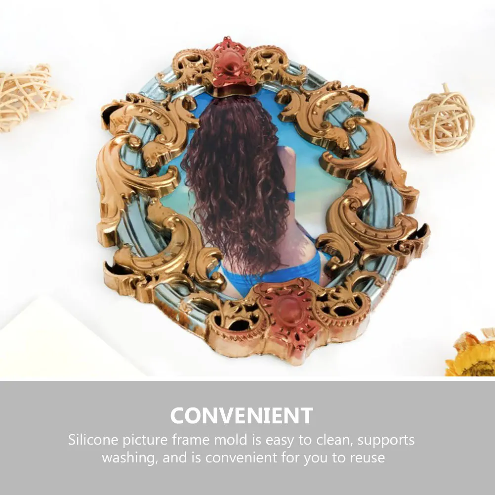 

Wear-Resistant Silicone Frame Mold for DIY Epoxy Resin Photo Frame Making Creative Craft Supplies Silicone Mold