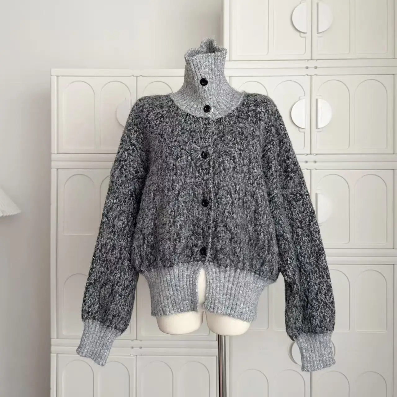 

Женский лоскутный осенне-зимний повседневный однотонный однобортный вязаный кардиган с длинными рукавами, женский мягкий свитер F274