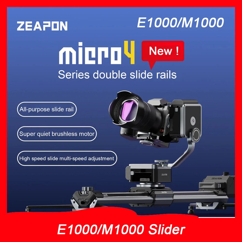 ZEAPON Micro 4 E1000 Motorized Slider M1000 Manual operation DSLR Camera Video Double Distance Portable Slider PS-E1 PD-E1