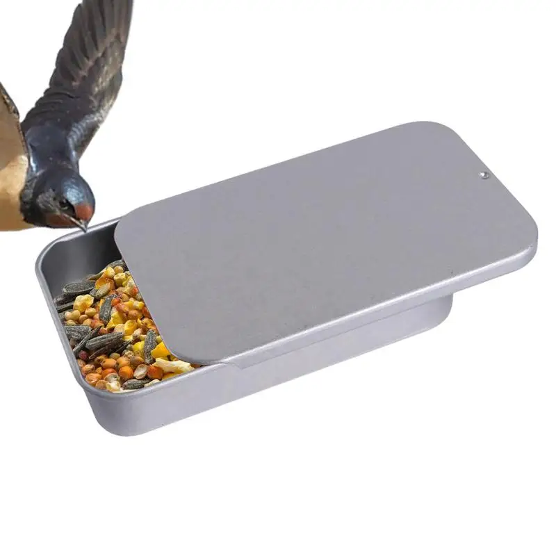 Handheld Hummingbird Feeders Bird Food Jar Waterproof Bird Feeder Cups Food Storage Metal Container Small Bird Toys Push-Pull