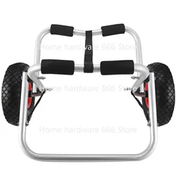 Aluminum Four Tube Folding Trailer, 10 Inch Solid Wheel Kayak Trailer, Canoe Cart