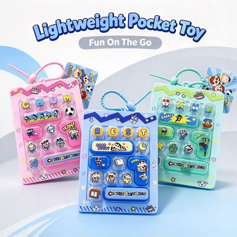 Crayon Shin chan Keycap Keychain Cartoon Anime Pendant Bag Charm Gift for Anime Fans Mini Keyboard Stress Relief Fidget Toy