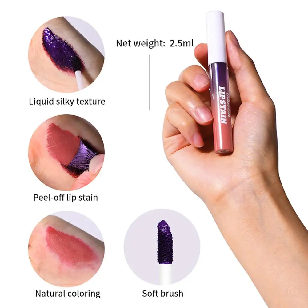 Peel Off Liquid Lipstick Waterproof Longlasting Lipgloss Tear Cosmetic The Lip Not Touching Lint Moisturizer Cup Makeup Pul Y1D6