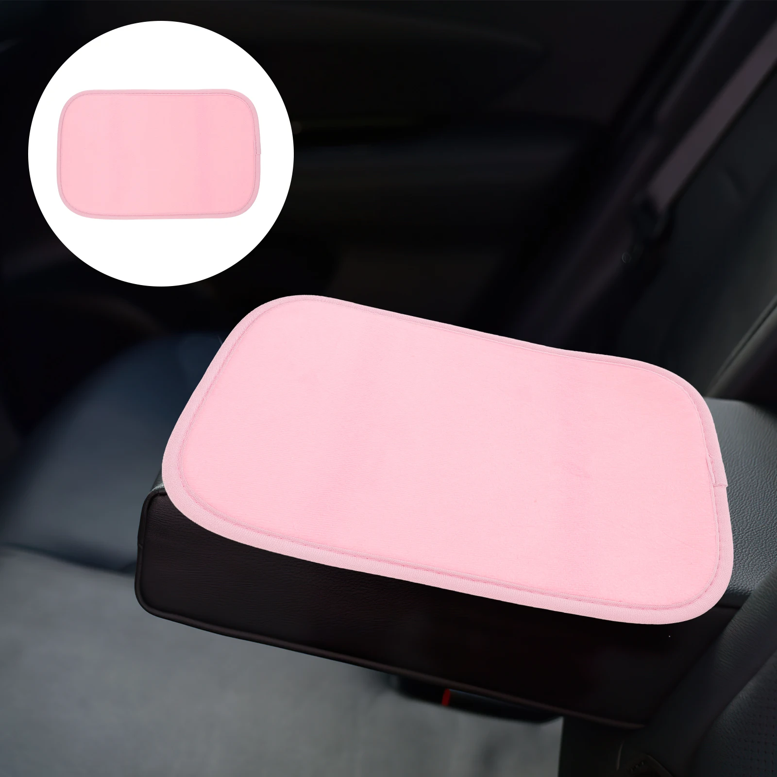 

2pcs Car Armrest Cushion Anti Center Console Pad Flannelette Polyester Armrest Cover Vehicle Anti Skid Arm Rest