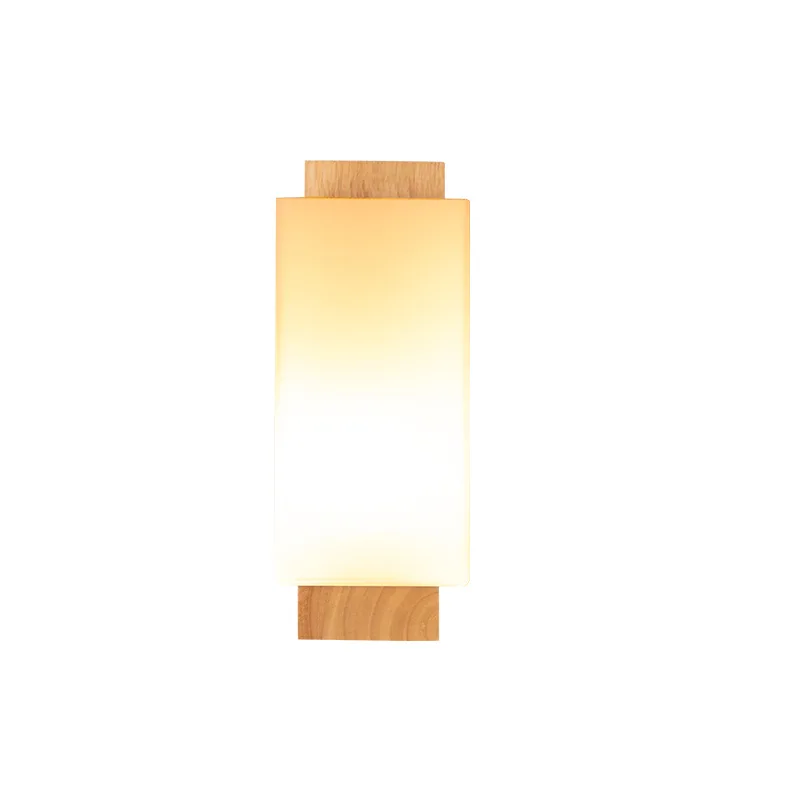 LED Wall Lamp Acrylic Aisle Corridor Light Square Solid Wood Bedroom