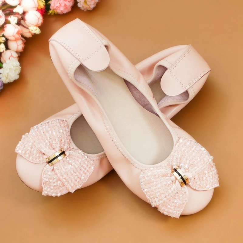 Ladies Ballet Flats New In Sandals Women Lolita Casual Outside 2024 Summer Fashion Slides Butterfly-Knot Female Loafers Shoes