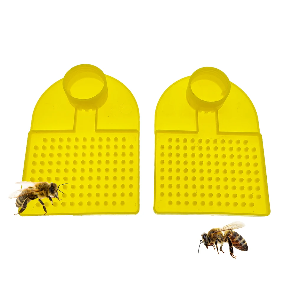 

50PCS Beekeepig Honey Bee Feeder Adapter Plastic 30mm Dia Suger Syrup Anti Drowning Wide Feeding Area Entrance In Hive Waterer