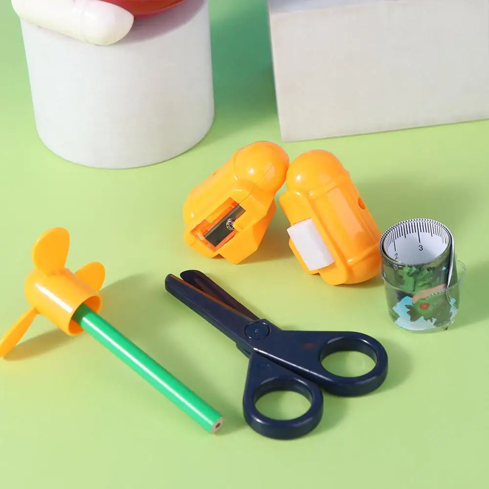 

Detachable Aircraft Stationery Toy Pencil Eraser Ruler Sharpener 6 In 1 Desk Stationery Starting School Educational