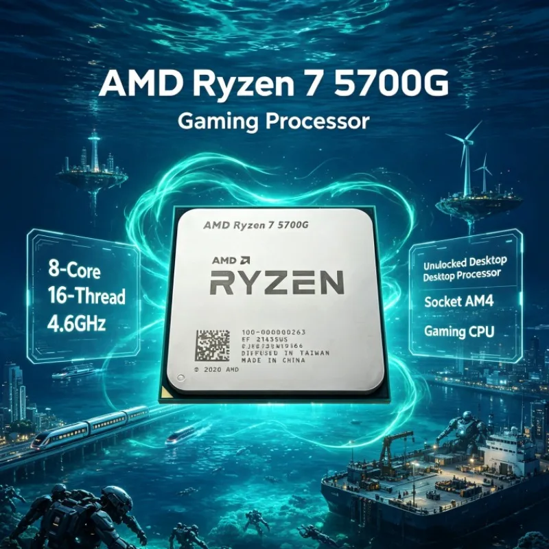 AMD Ryzen 7 5700G 100-000000263 R7 5700G 7nm 4.6GHz 8-Core 16-Thread 16MB L3 Socket AM4 CPU