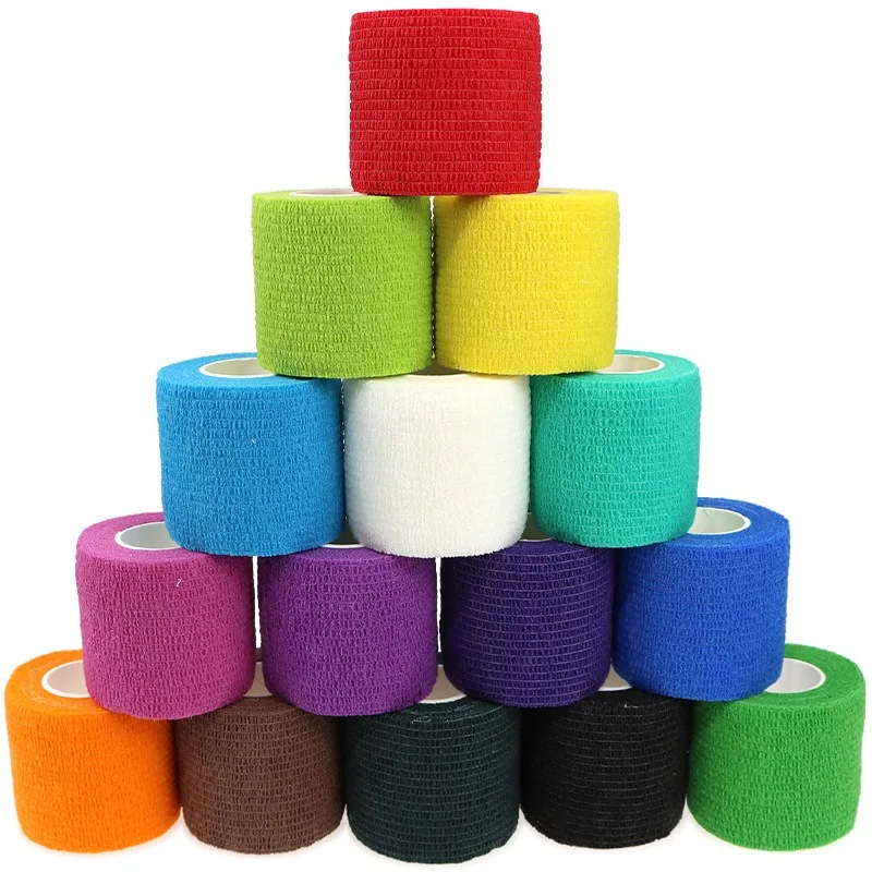 4.5M Colorful Elastic Sport Bandage Self Adhesive Bandage For Fitness Knee Support Pads Ankle Finger Wrap Kinesiology Tapes