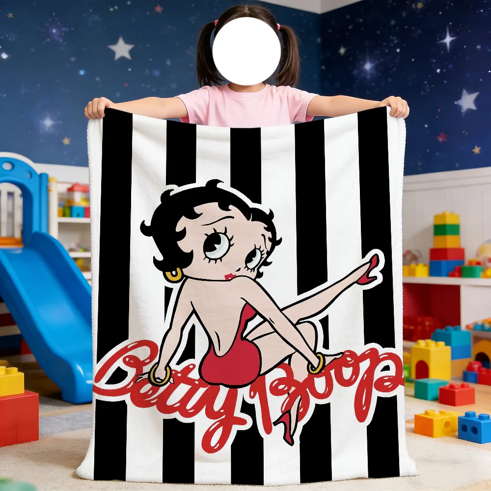 

Blanket For Soft Cartoon Throw Blanket for Picnic Bed Sofa Home B-BoopS Bedroom Cozy B-B-BettyES-S Warm Comfortable