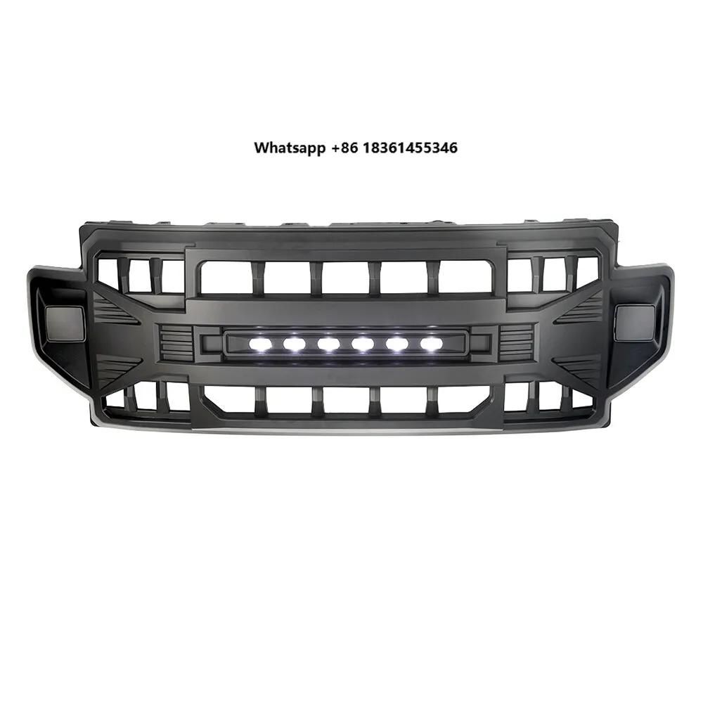 

For 2020 2021 2022 F250 F350 Super Duty Accessories Car Grills Bumper Plastic Matte Black Front Armor Style Grille Grill