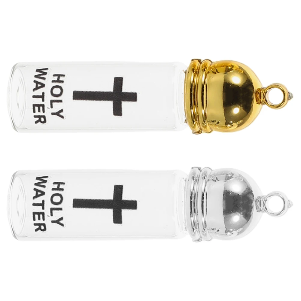 2 قطعة زجاجات المياه المقدسة الكاثوليكية المسيحية الزجاج مجموعة قوارير نعمة فارغة للمعمودية بالتواصل حفلة تفضل الكنيسة المنزلية #5