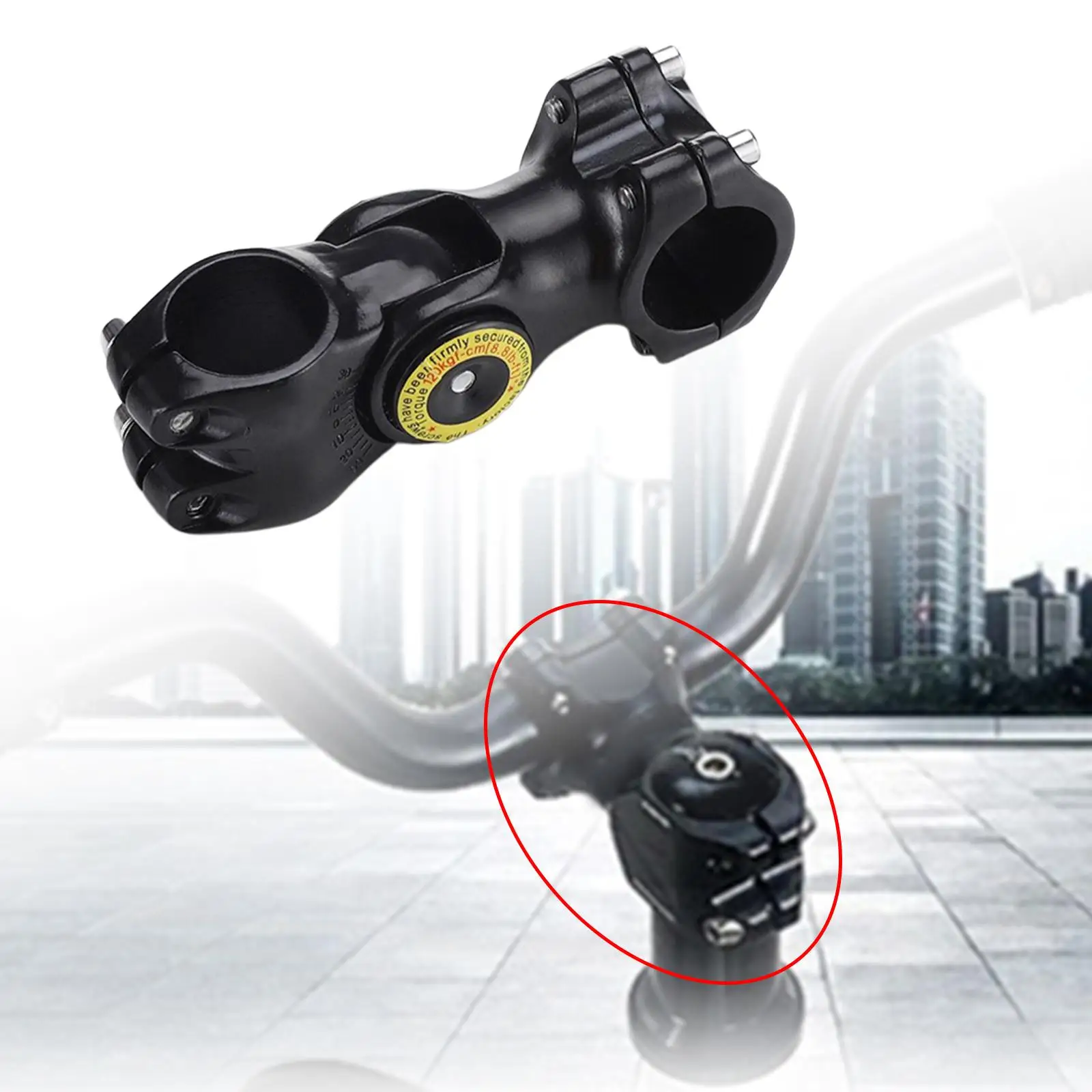 

Вынос велосипеда, короткий вынос руля 31,8 мм, регулируемый 90 ° -180 ° Аксессуары для велоспорта выноса велосипеда из алюминиевого сплава для шоссейного велосипеда