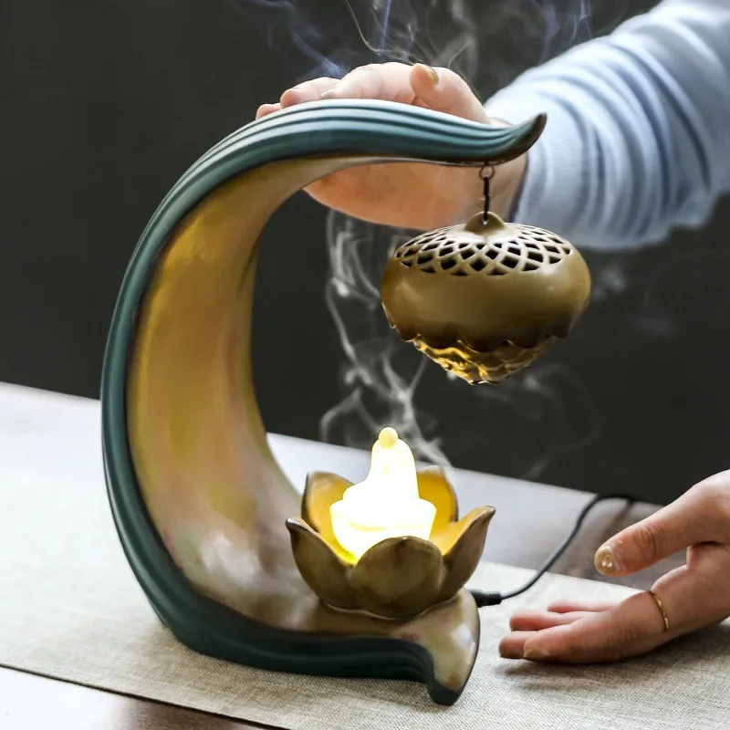 Lotus Hanging Ball Backflow Incense Burner