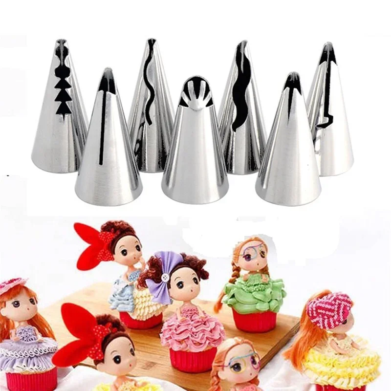 Wedding Russian Nozzles Pastry Puff Skirt Icing Piping Nozzles Pastry Decorating Tips Cake Cupcake Decorator Tools Lot