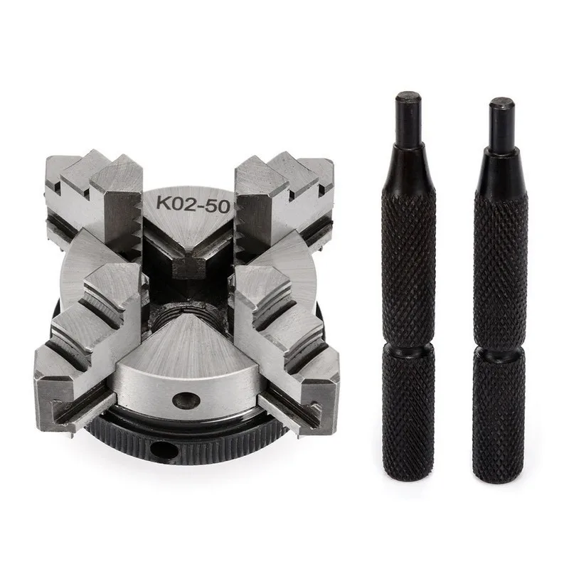 

Mini Four Jaw Chuck K02 50 For Motor Shaft Bead Machine Woodworking Hand Tight Lathe Tool