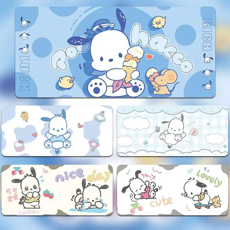 Sanrio Pochacco Mouse Pad Cartoon Extra Large Desk Mat Kawaii Laptop Keyboard Pad Multifunctional Student Dormitory Table Mat