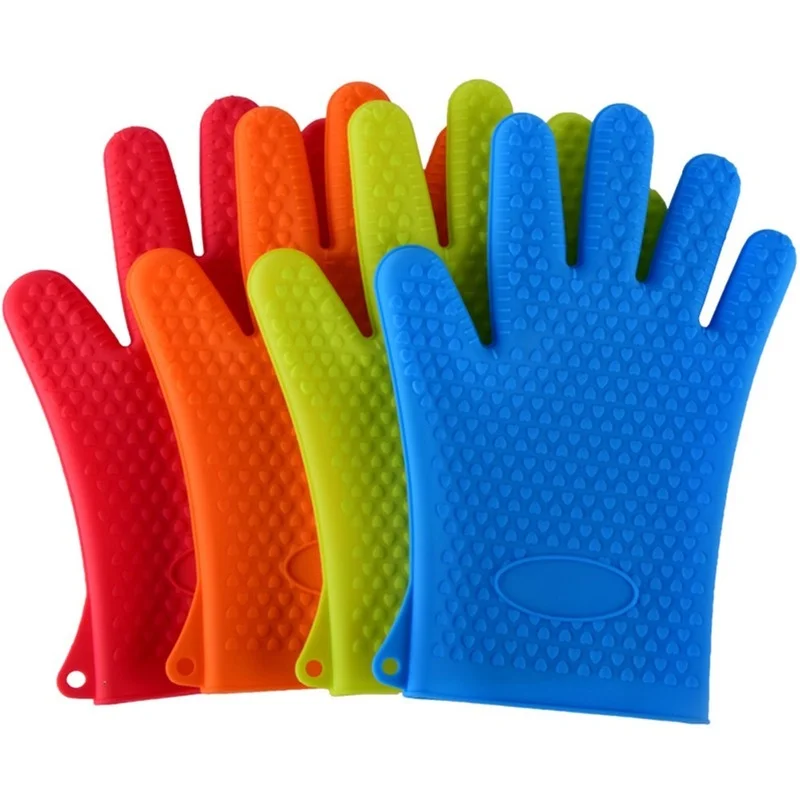 

1 hand Bake Silicone Gloves Microwave Oven Baking Kitchen Anti-scald Anti-slip BBQ Pot Holder