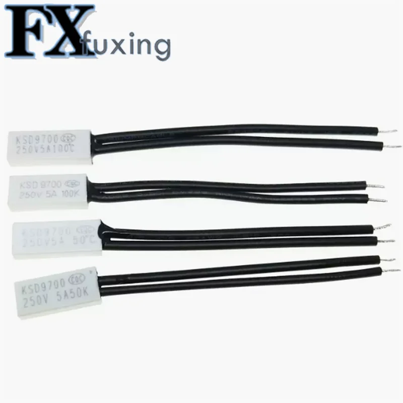 1/2/5pcs KSD9700 Thermostat 5A 250V plastic Temperature Thermal Control Switch normal close nc/no 40-130 Degree