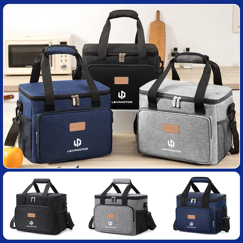 

Car Logo Lunch Box Organiser Bag Outdoor Camping Insulated Storage Bag For Leapmotor T03 S01 C11 C01 C10 Leap Motor