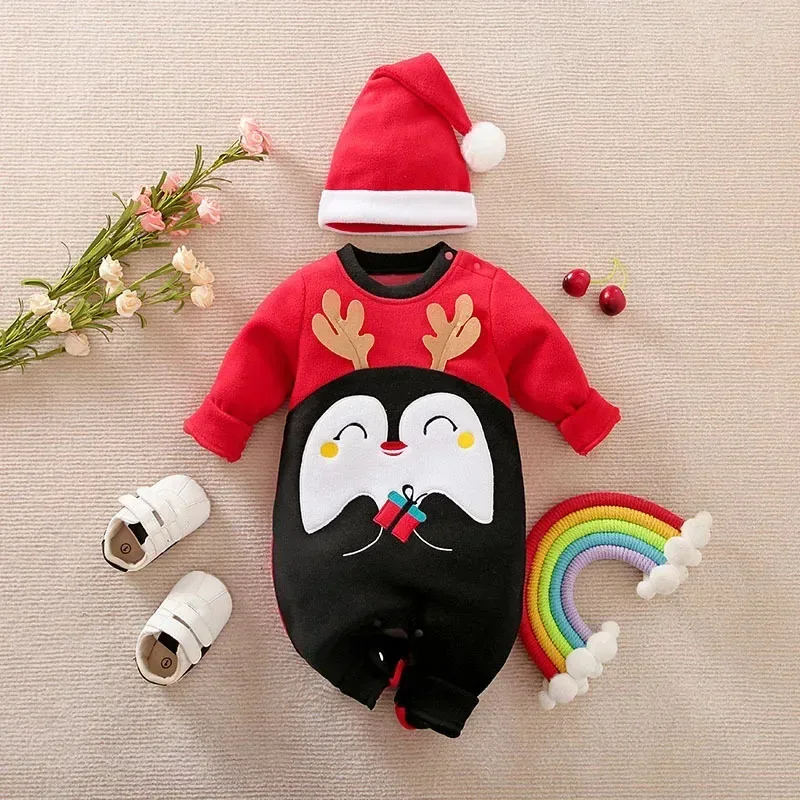 Bear's Den クリスマス衣装ベビー子供服ガールコスプレグリーンエルフサンタクロース長袖コットンボーイズガールズロンペ新 2025