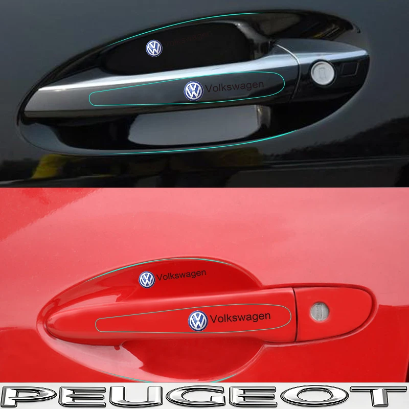 Schutzaufkleber für Autotürgriffmulden, Antikollisionsstreifen für VW Golf Tiguan T-Roc Polo Passat ID.4 T-Cross ID.3 Taigo ID.7 – Detail 3