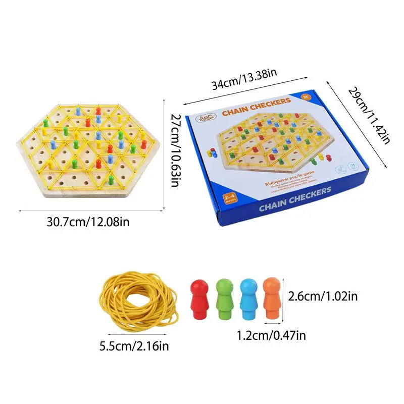 Chain Triangle Chess Board Game Interactive Triangle Strategy Puzzle Game Territory Capture Family Game Educational Toy For Home