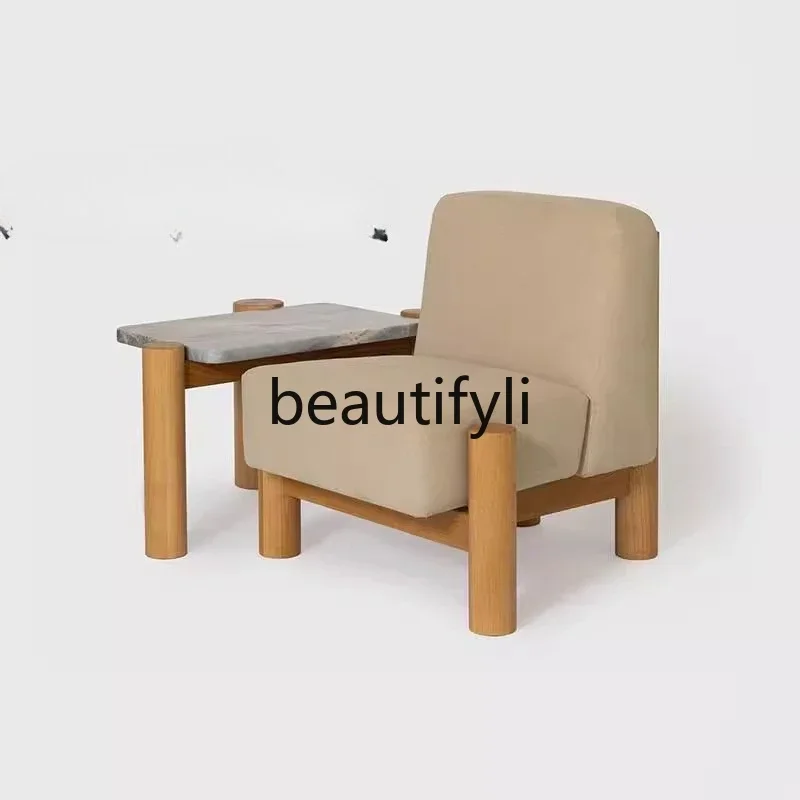 Simple modern designer solid wood sofa chair, surprised by the dead wind retro homestay hotel leisure chair sales office  chair