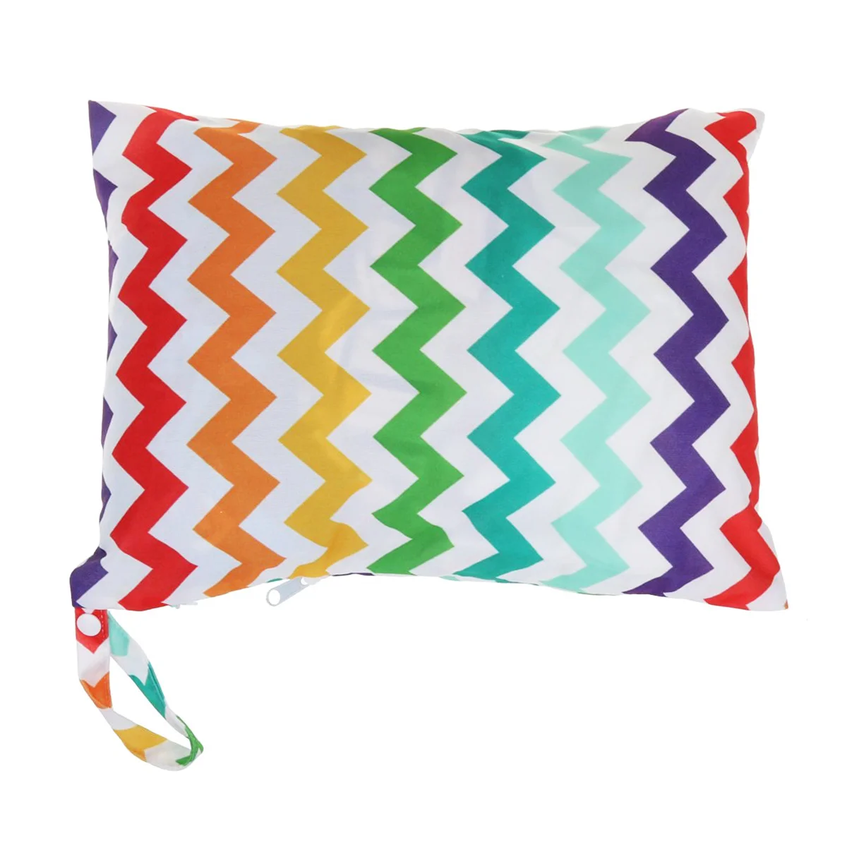 Infant Diaper Bag Waterproof Reusable Wet Dry Baby Diaper Pouch Dual Zipper Rainbow Colorful Pattern Waterproof Bag