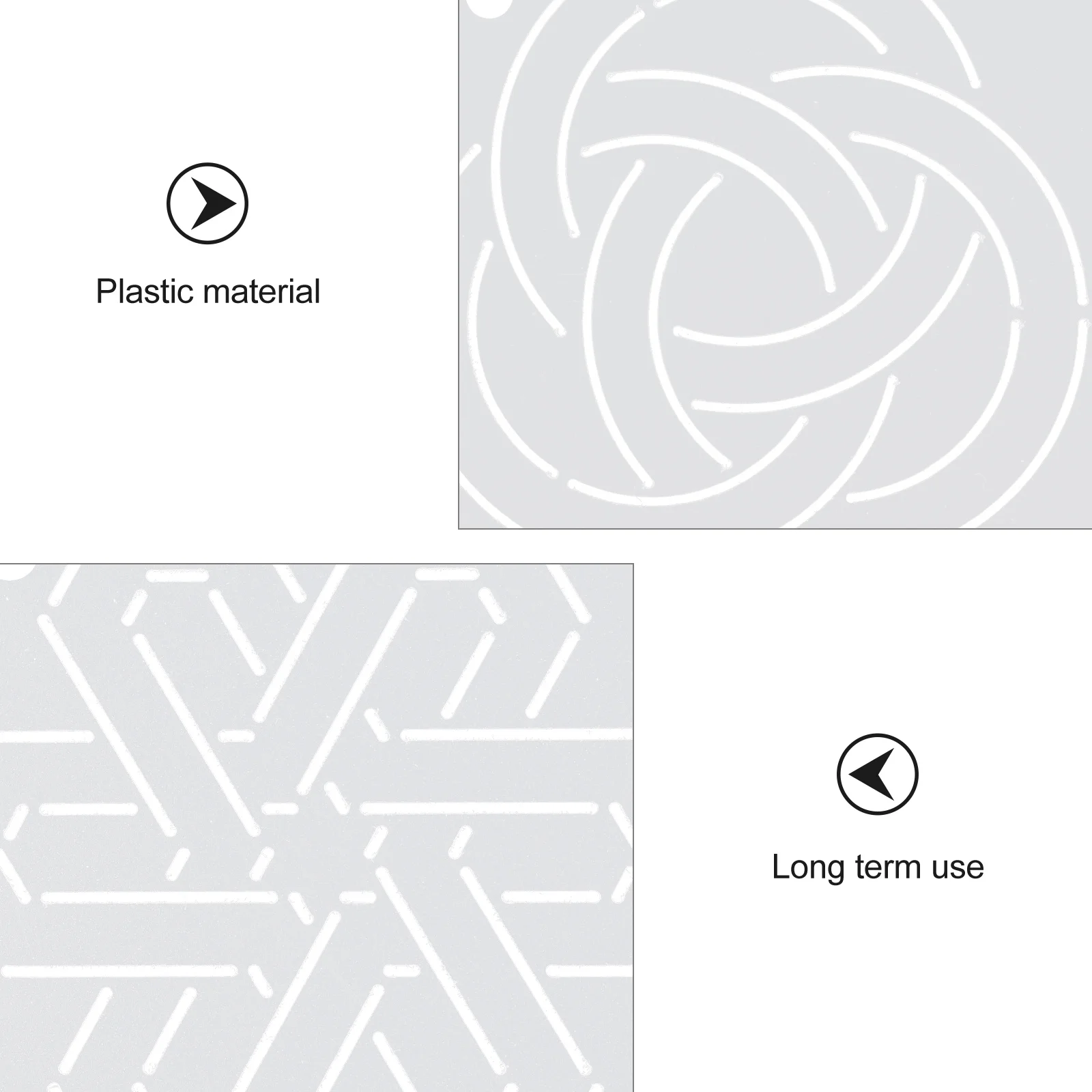 

8Pcs Flower Line Sewing Template Quilting Stencil Flexible Durable for Fabric Gift Bags Curtains DIY Quilting Template
