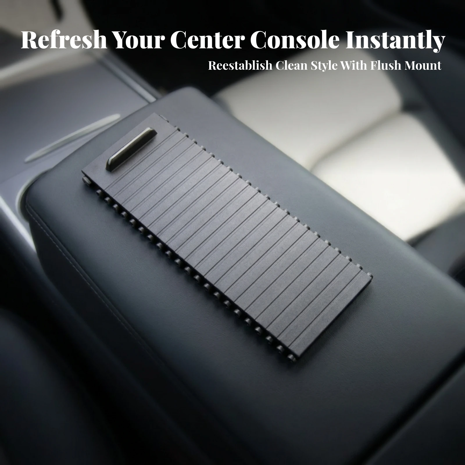 Retractable Cup Holder Cover Foldable Center Cup Holder Sliding Cover Car Accessory Sleek ABS