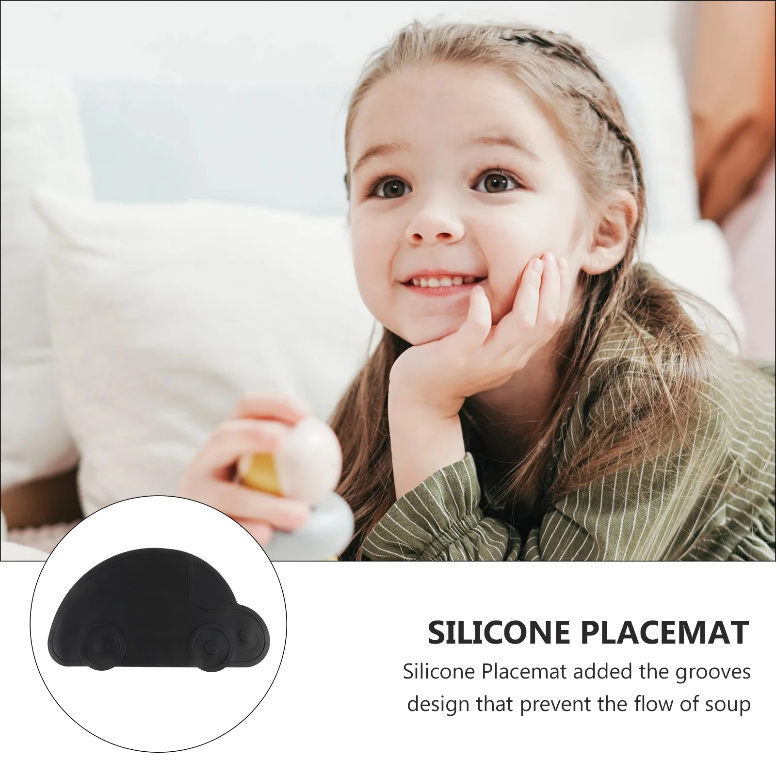 

Silicone Placemat Dining Table Plate Dinner Mats Childrens Placemats along with Pad Silica Gel for