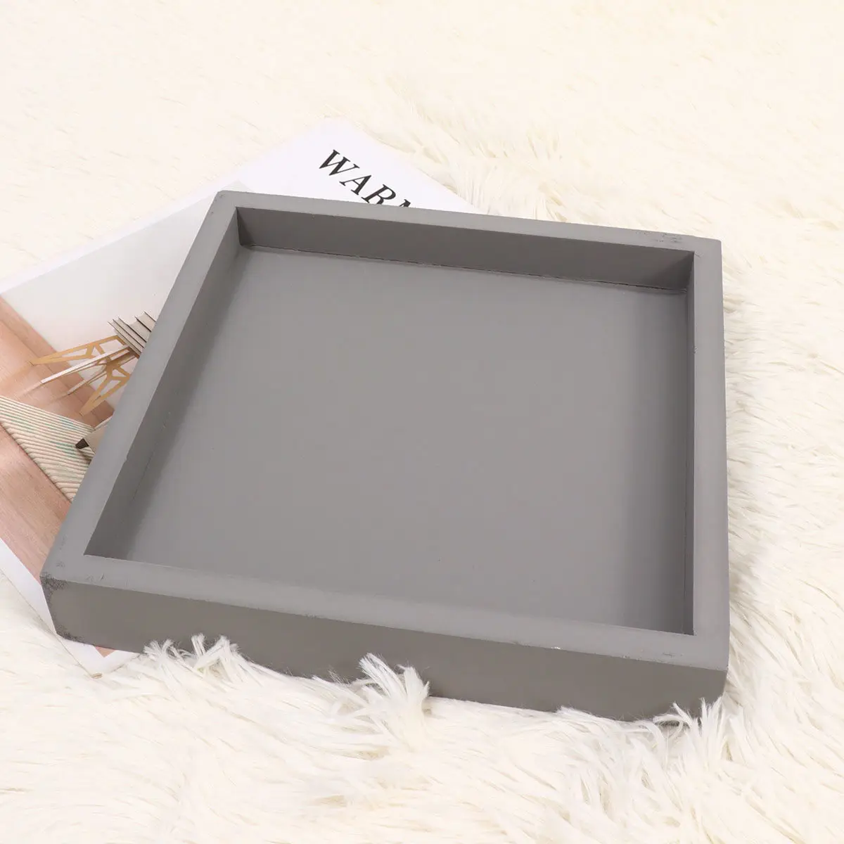 

Grey Thickened Plastic Flowerpot Tray Leakproof Potted Base Multi-Functional Indoor Balcony Garden Home Support Plate 20x20cm