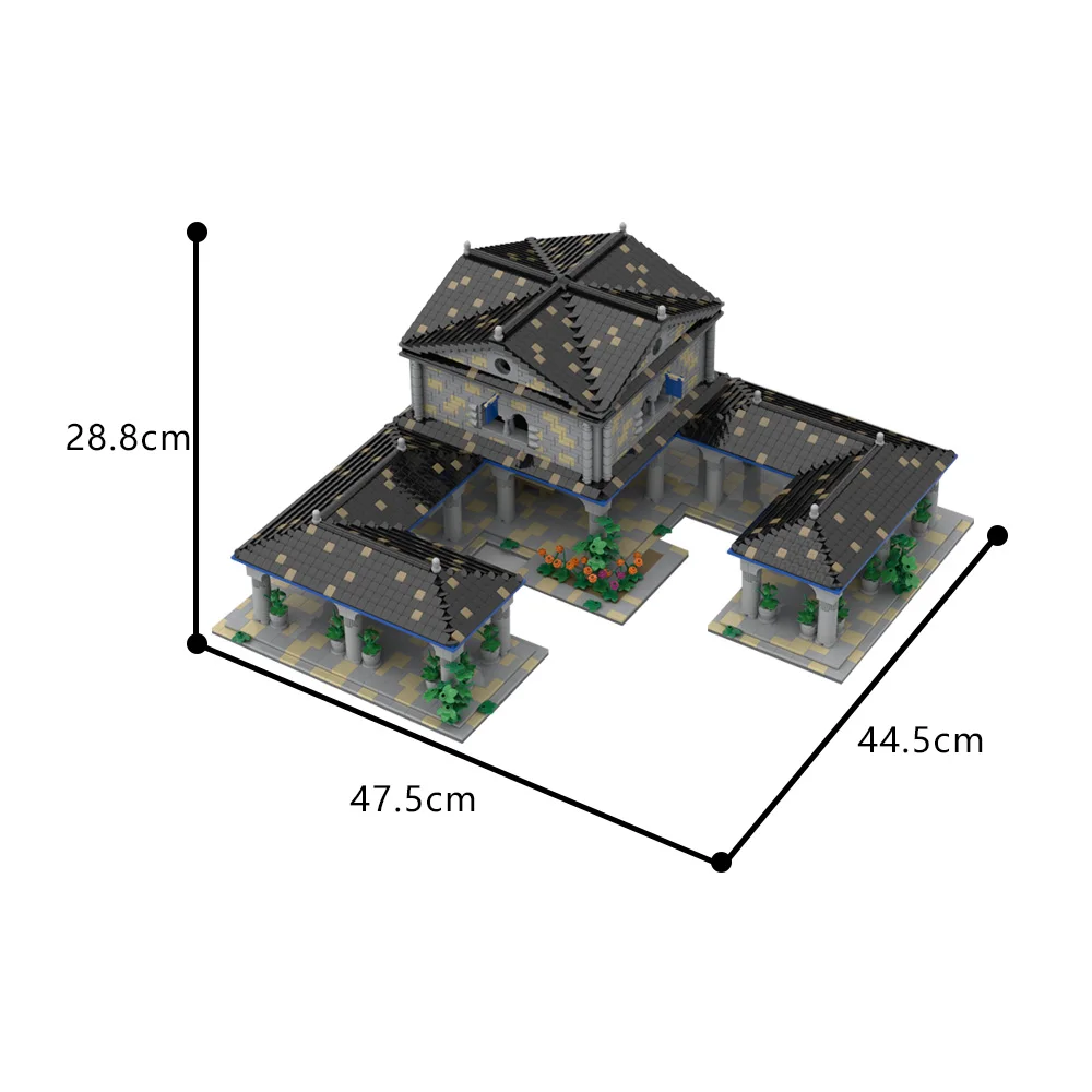 Gobricks MOC Age of Empires - Centrum miejskie (Britons) Klocki Model Klocki Zabawki