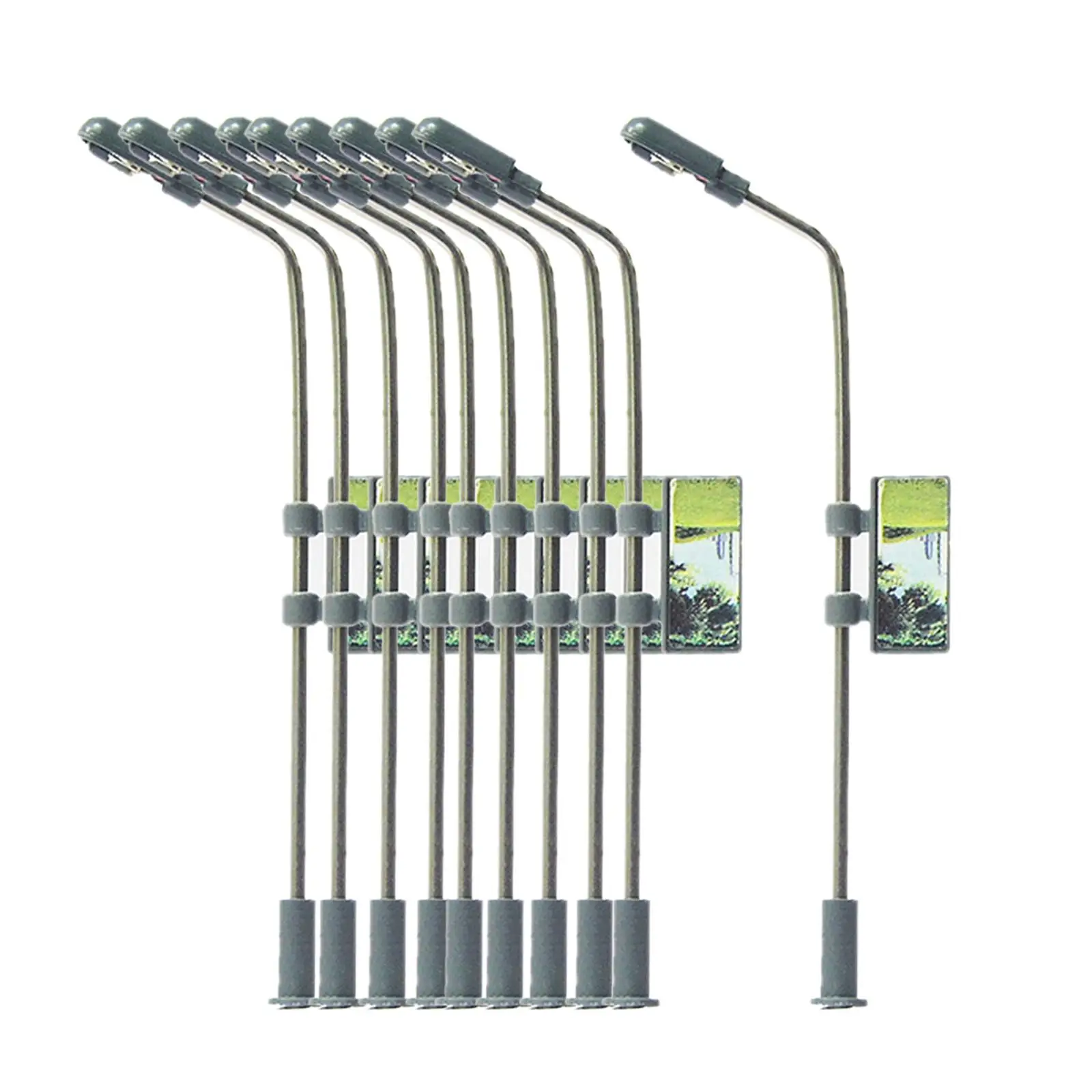 Stainless Steel Train Railways Lights LED Garden Lamppost for HO TT N Scale 1 100 1 150 1 200 Miniature Model Building