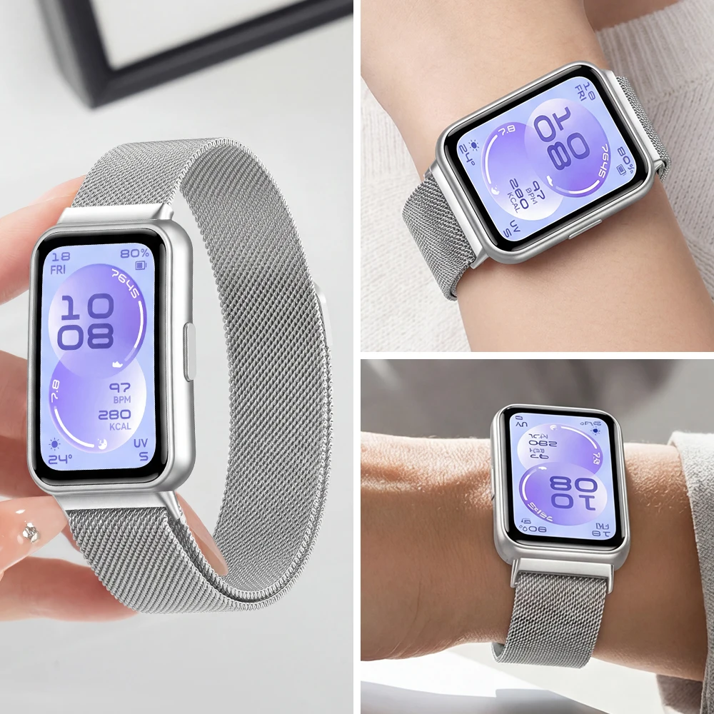 1-2PCS Mlianese Loop für Huawei Band 11/11 Pro Armband Zubehör Magnetisches Correa-Armband für Huawei Smart Band