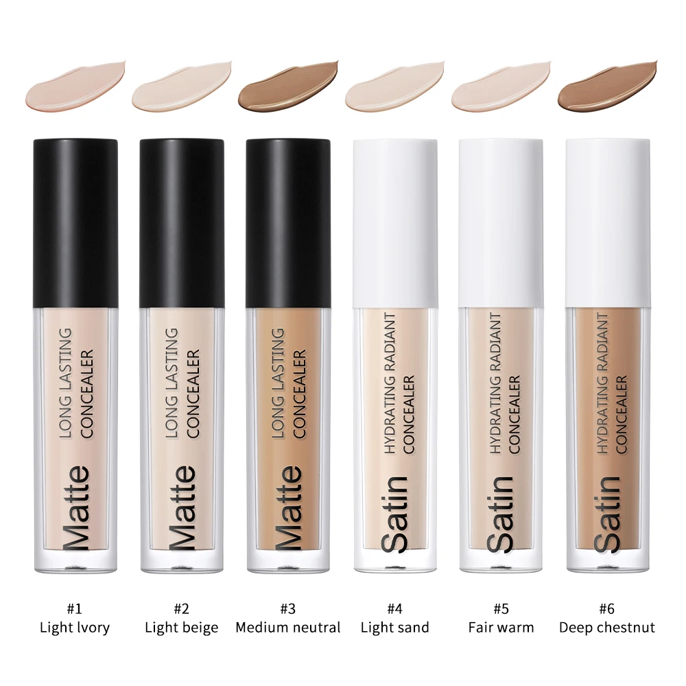 Long Lasting Highly Concealer Full Coverage  Pigmented Matte Finish Medium Neutral 6 Colors Camo Concealer Makeup