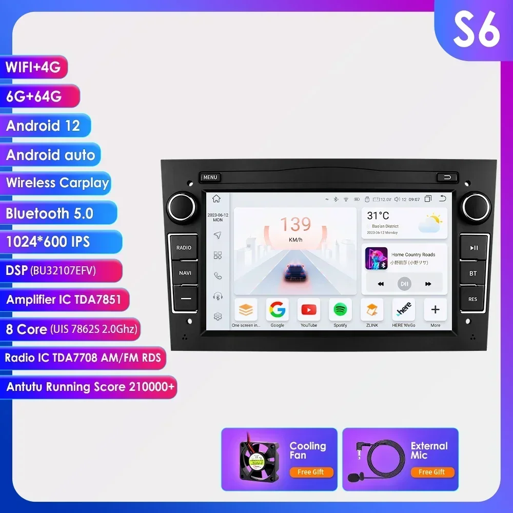 2din Autoradio Android Voor Opel Astra H Corsa C D Vauxhall Vectra Antara Zafira Vivaro Meriva Combo Signum Carplay Multimedia