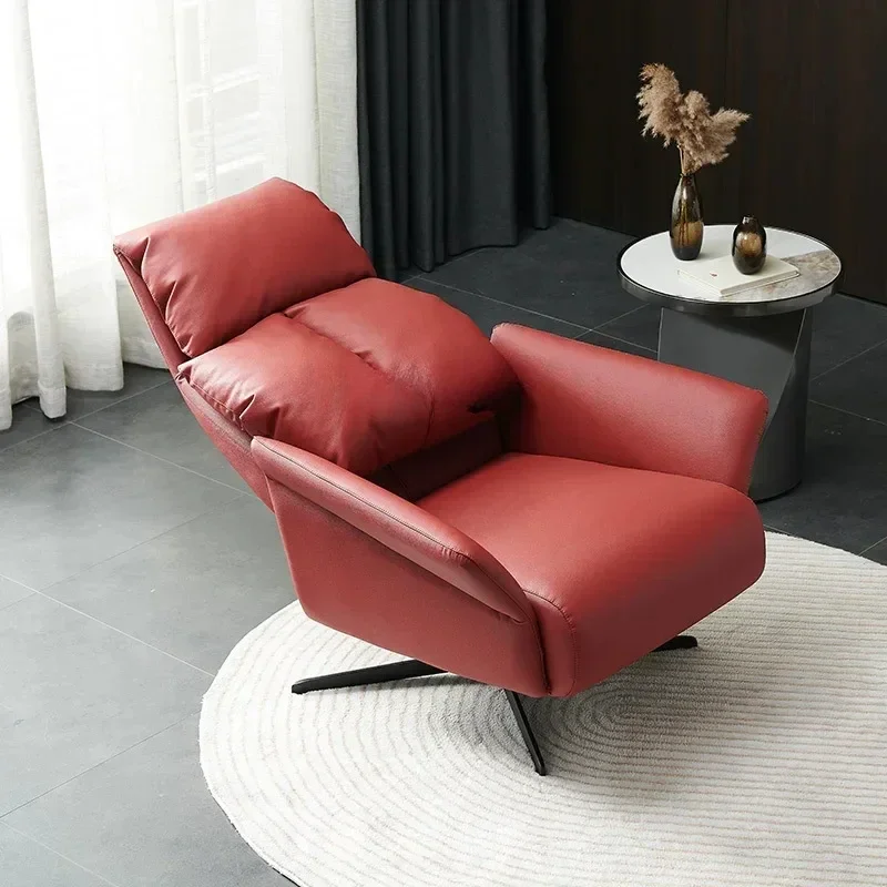 

AANordic Многофункциональный вращающийся диван с регулировкой спинки, кресло, современное удобное пуховое кожаное художественное кресло для отдыха