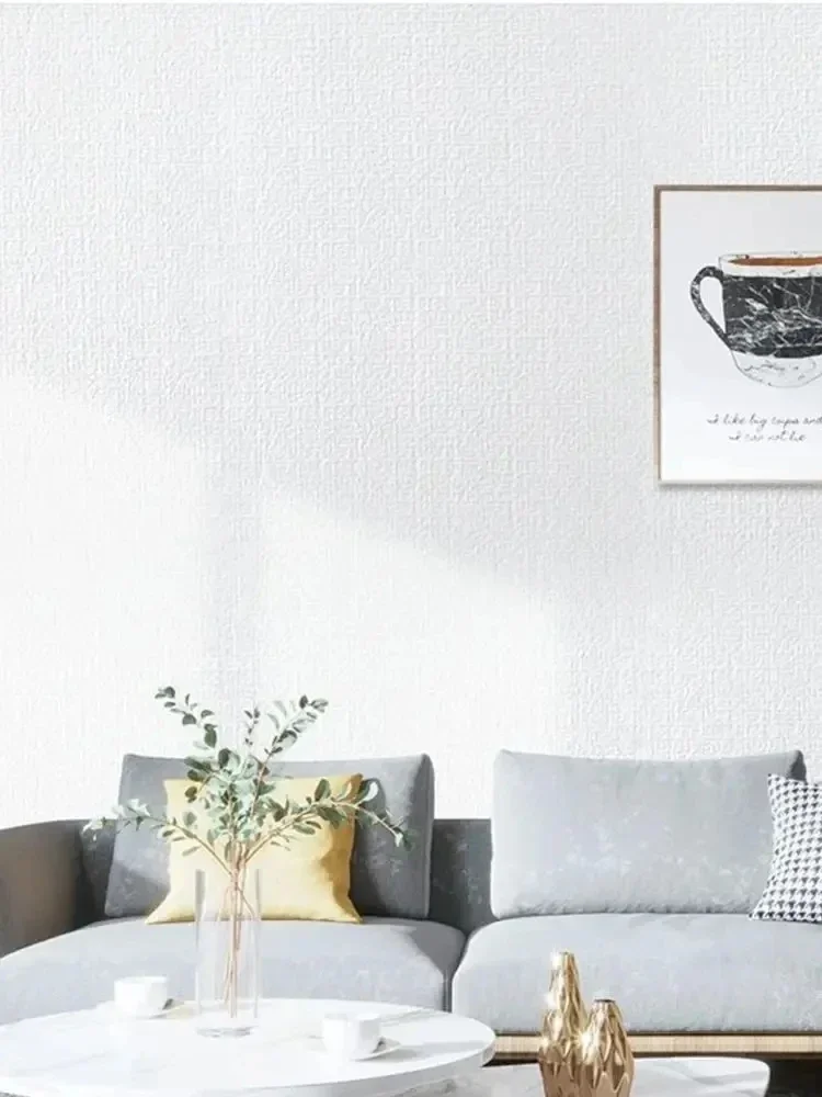 50cm 3D Linnen PVC Textuur Zelfklevende Schuim Wandpaneel Breed Waterdicht Geluidsdicht Verwijderbaar voor Woonkamer Slaapkamer Huisdecoratie - afbeelding 2