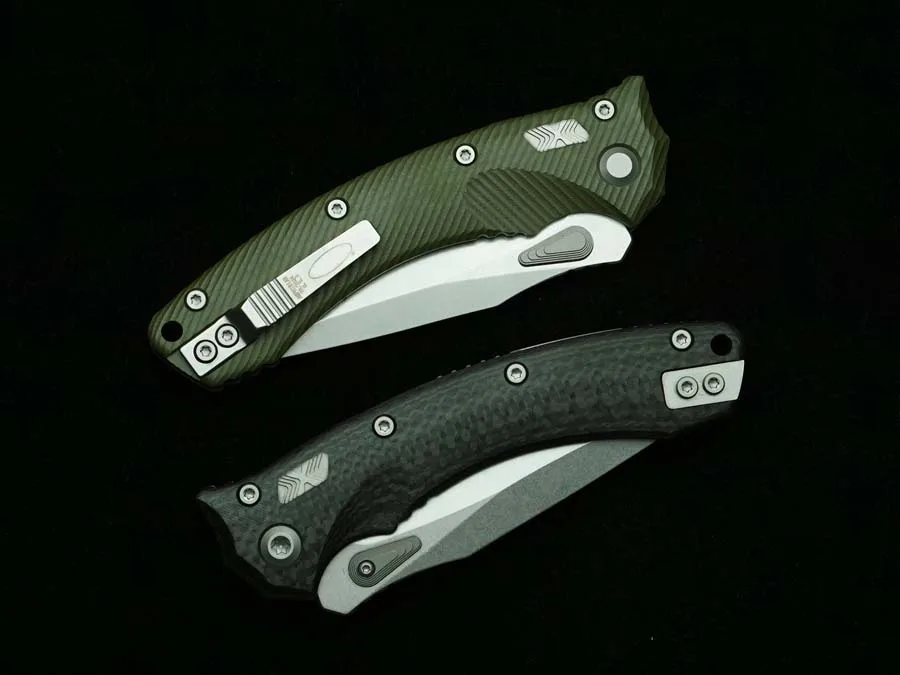 2024  New 137RL Manual Real Carbon Fiber / G10 Ball Bearings Mark M390MK Blade Hunting Fish Outdoor EDC Tool Folding Camp Knife