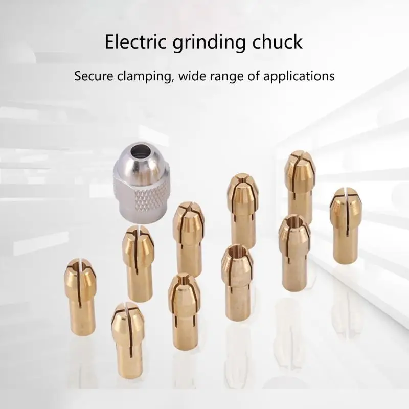 652F Strong Brass Colored Tool Collets for Rotary Equipment Under 4.8mm Shanks Size