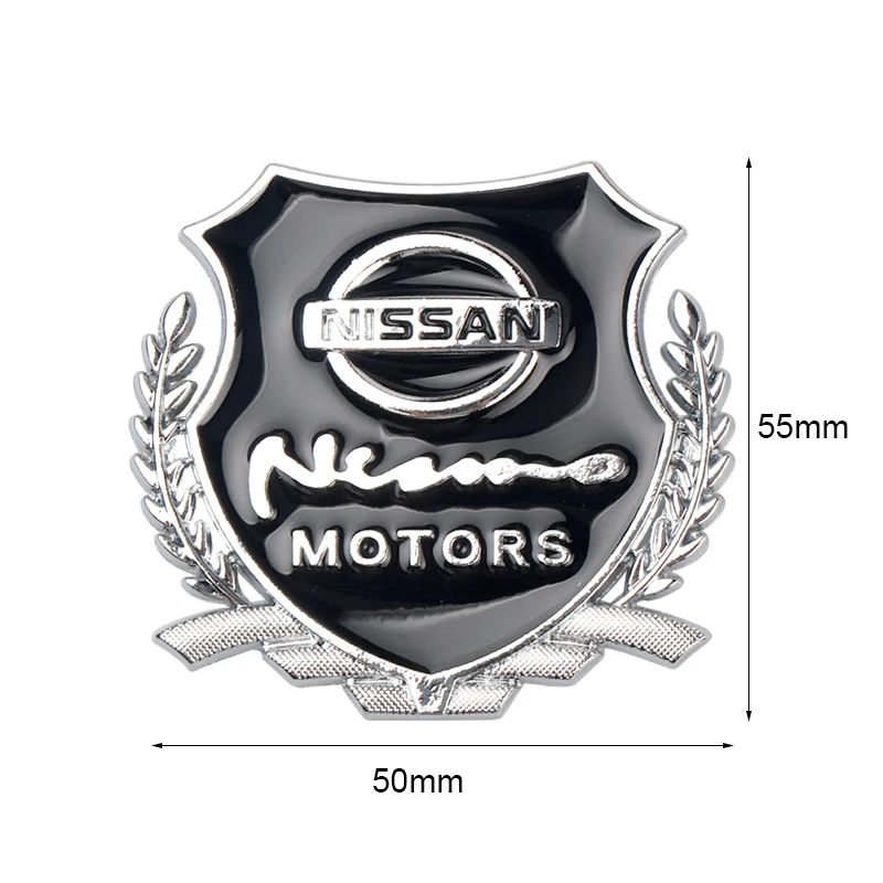 2Pcs Car Styling 3D Metal Logo Body Fender Side Window Wheat Ear Stickers For Nissan Nismo Qashqai Juke Micra X-Trail Leaf Teana